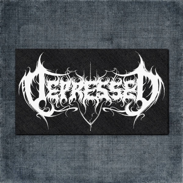 Depressed Back Patch, Depressed Logo Big Back Patch