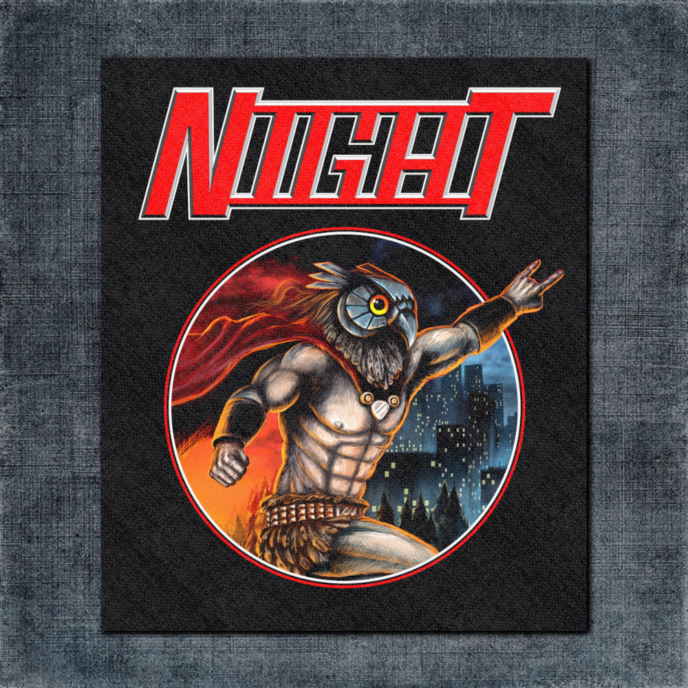 Night Back Patch, Night Artwork Big Back Patch