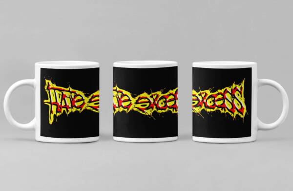 Hate Excess Coffee Mug, Hate Excess Logo Coffee Mug