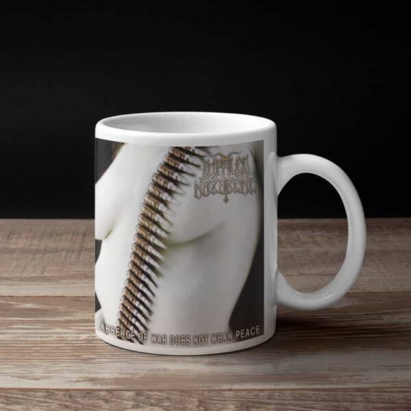 Impaled Nazarene Coffee Mug, Impaled Nazarene Absence Of War Does Not Mean Peace Coffee Mug