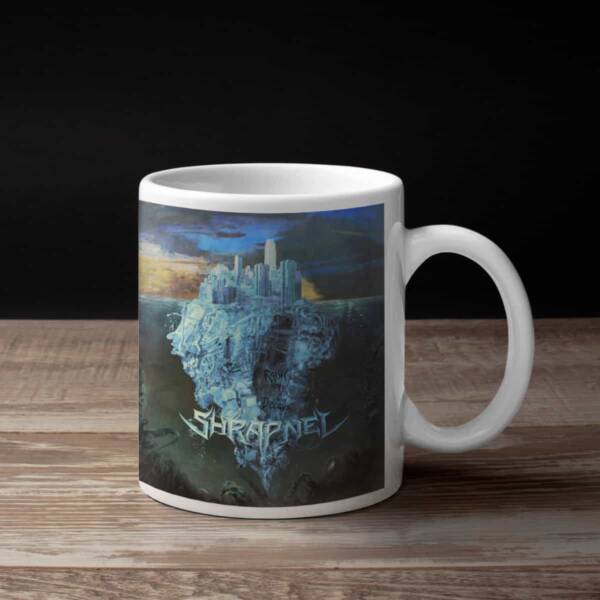 Shrapnel Coffee Mug, Shrapnel Raised on Decay Coffee Mug