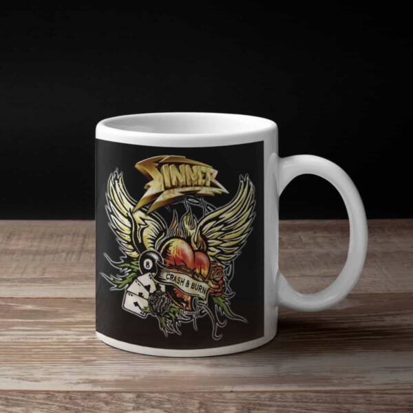 Sinner Coffee Mug, Sinner Crash & Burn Coffee Mug