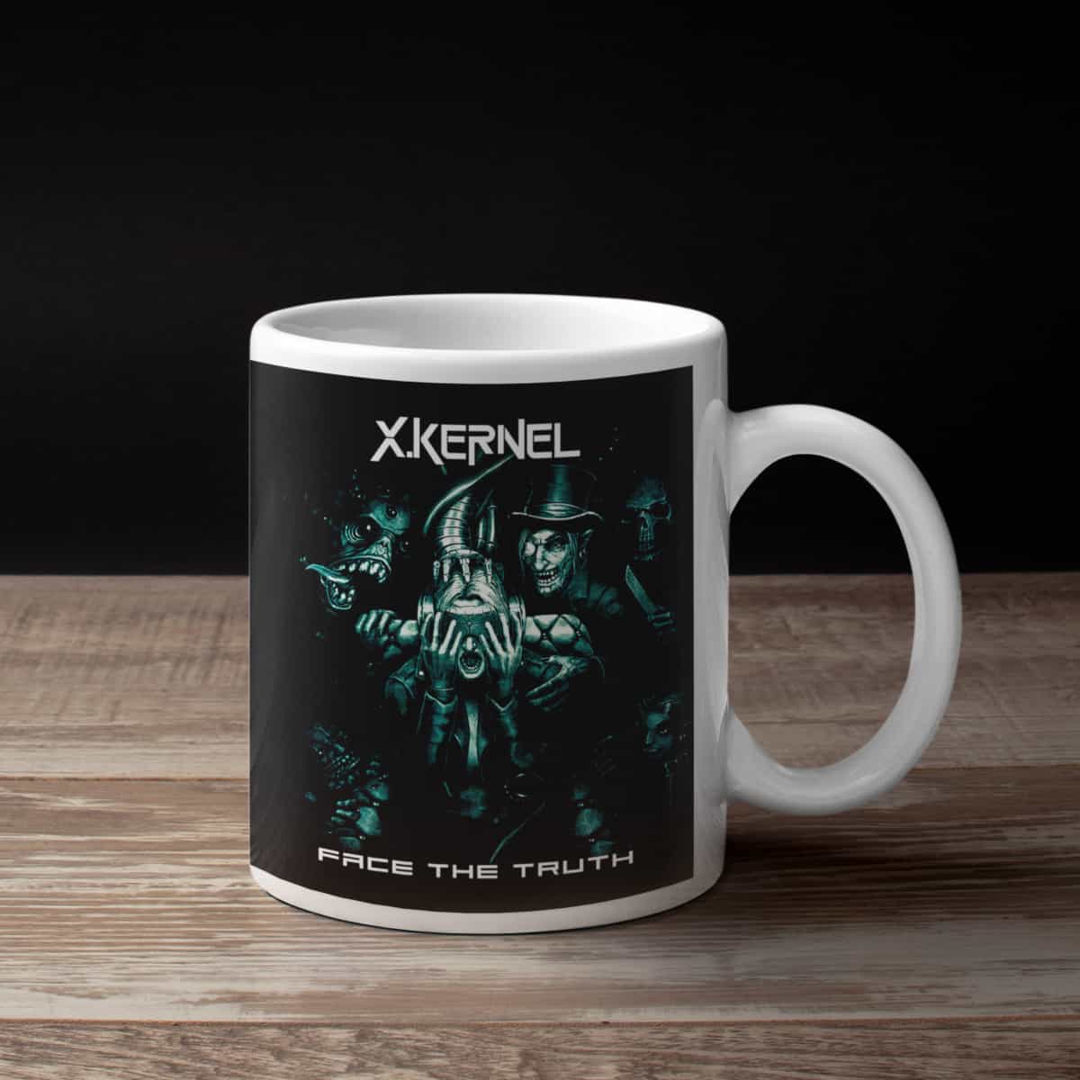 X-Kernel Coffee Mug, X-Kernel Face The Truth Cover Coffee Mug