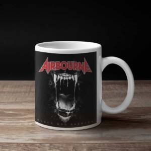 Airbourne Coffee Mug, Airbourne Black Dog Barking Coffee Mug