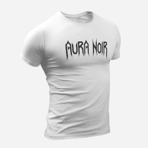Aura Noir T-Shirt, Aura Noir Logo White T-Shirt