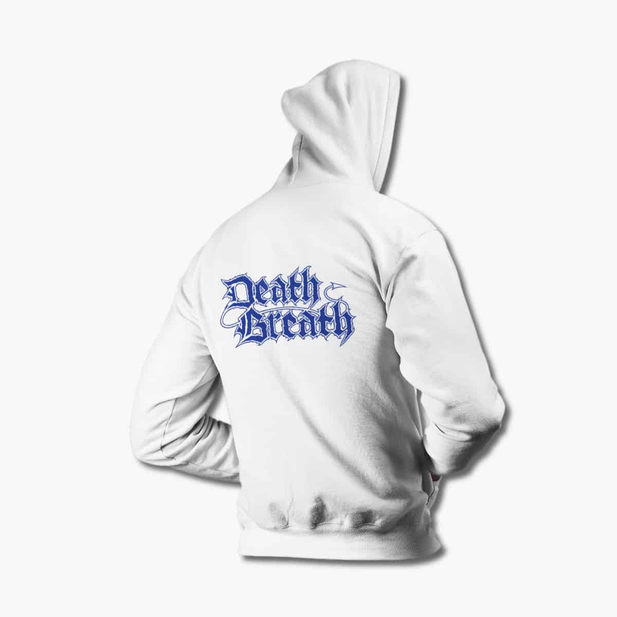 Death Breath Hoodie, Death Breath Logo White Hoodie