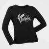 Vampire Long Sleeve T-Shirt, Vampire Logo Black Longsleeve