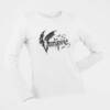 Vampire Long Sleeve T-Shirt, Vampire Logo White Longsleeve