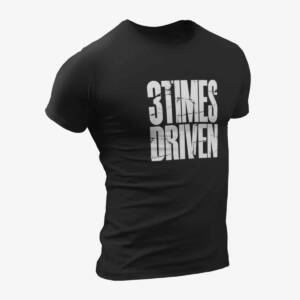3 Times Driven T-Shirt, 3 Times Driven Logo Black T-Shirt