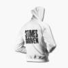 3 Times Driven Zip Hoodie, 3 Times Driven Logo White Zipper Hoodie