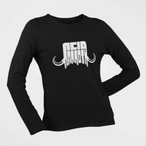 Acid Mammoth Long Sleeve T-Shirt, Acid Mammoth Logo Black Longsleeve