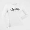 Ahola Logo White Long Sleeve T-Shirt