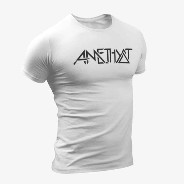 Amethyst T-Shirt, Amethyst Logo White T-Shirt