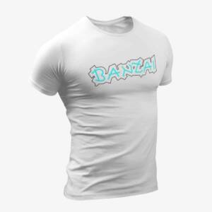 Banzai T-Shirt, Banzai Logo White T-Shirt