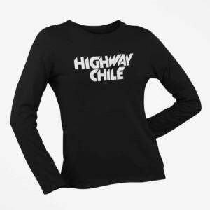 Highway Chile Long Sleeve T-Shirt, Highway Chile Logo Black Long Sleeve T-Shirt