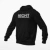 Night Hoodie, Night Logo Black Hoodie