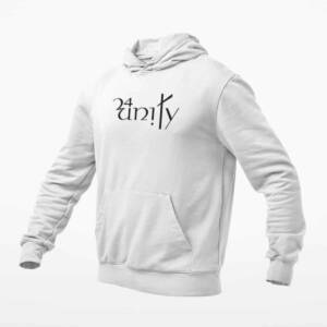24Unity Hoodie, 24Unity Logo White Hoodie