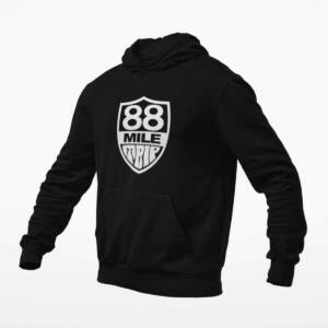 88 Mile Trip Hoodie, 88 Mile Trip Logo Black Hoodie