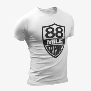 88 Mile Trip T-Shirt, 88 Mile Trip Logo White T-Shirt