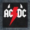 AC DC Back Patch, AC DC Hell Logo Big Back Patch