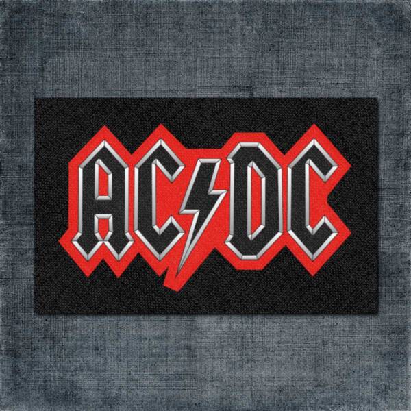 AC DC Back Patch, AC DC Red Logo Big Back Patch