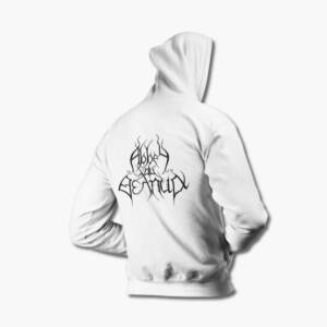 Abbey ov Thelema Zip Hoodie, Abbey ov Thelema Logo White Zipper Hoodie
