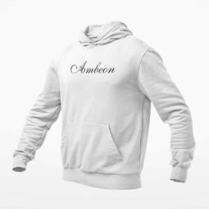 Ambeon Hoodie, Ambeon Logo White Hoodie