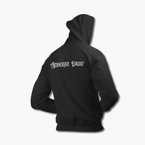 Amberian Dawn Zip Hoodie, Amberian Dawn Logo Black Zipper Hoodie