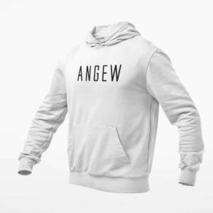 Angew Hoodie, Angew Logo White Hoodie