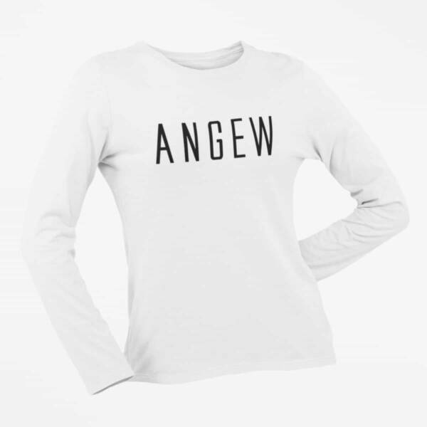 Angew Long Sleeve T-Shirt, Angew Logo White Long Sleeve T-Shirt