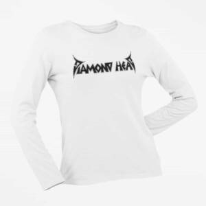 Diamond Head Long Sleeve T-Shirt, Diamond Head Logo White Long Sleeve T-Shirt