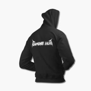 Diamond Head Zip Hoodie, Diamond Head Logo Black Zipper Hoodie