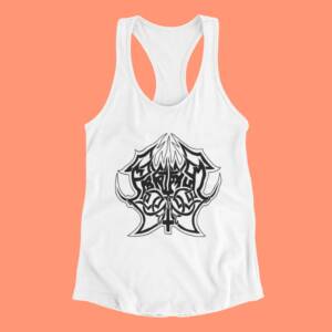 Abruptum Tank Top, Abruptum Band Logo White Tank Top Shirt, Power Metal Merchandise