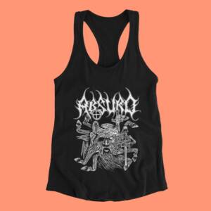 Absurd Tank Top, Absurd Asgardsrei Artwork Black Tank Top Shirt, Pagan Black Metal Merchandise