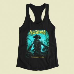 Alestorm Tank Top, Alestorm No Grave But The Sea Black Tank Top Shirt, Power Metal Merchandise