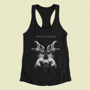 Alice In Chains Tank Top, Alice In Chains Hollow Artwork Black Tank Top Shirt, Heavy Metal Merchandise