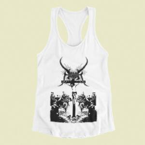 Amok Tank Top, Amok Necrospiritual Deathcore White Tank Top Shirt, Thrash Metal Merchandise
