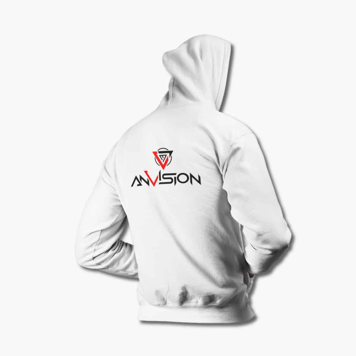 AnVision Hoodie, AnVision Logo White Hoodie