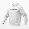Angwish Hoodie, Angwish Logo White Hoodie
