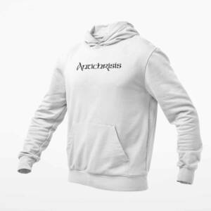 Antichrisis Hoodie, Antichrisis Logo White Hoodie