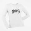 Apokefale Long Sleeve T-Shirt, Apokefale Logo White Long Sleeve T-Shirt, Black Metal