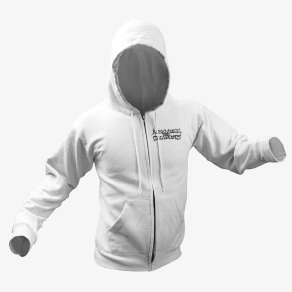 Assemble the Chariots Zip Hoodie, Assemble the Chariots Logo White Zipper Hoodie