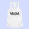 Aura Noir Tank Top, Aura Noir Band Logo White Tank Top Shirt, Black Metal Merchandise