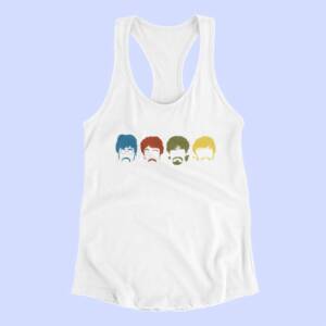Beatles Tank Top, The Beatles White Tank Top Shirt