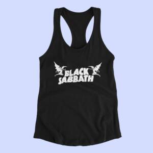Black Sabbath Tank Top, Black Sabbath Band Logo Black Tank Top Shirt