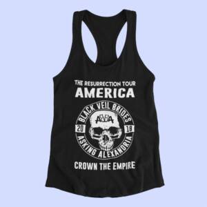 Black Veil Brides Tank Top, Black Veil Brides Asking Alexandria & Crown The Empire Live Black Tank Top Shirt