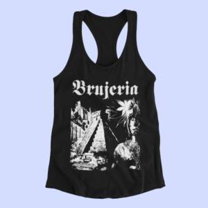 Brujeria Tank Top, Brujeria Pocho Aztlan Black Tank Top Shirt