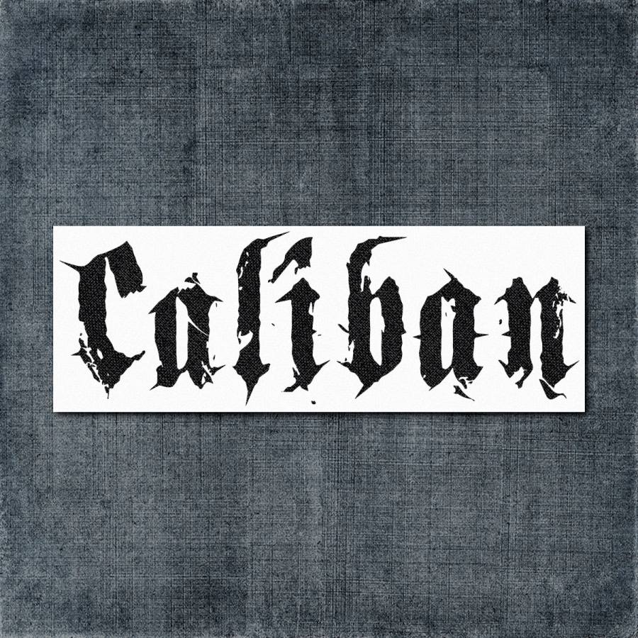 Caliban Back Patch, Caliban Old Logo White Big Back Patch