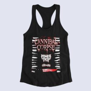 Cannibal Corpse Tank Top, Cannibal Corpse Power Trip & Gatecreeper Live at St. Andrew's Hall Black Tank Top Shirt