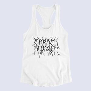 Carach Angren Tank Top, Carach Angren Band Logo White Tank Top Shirt